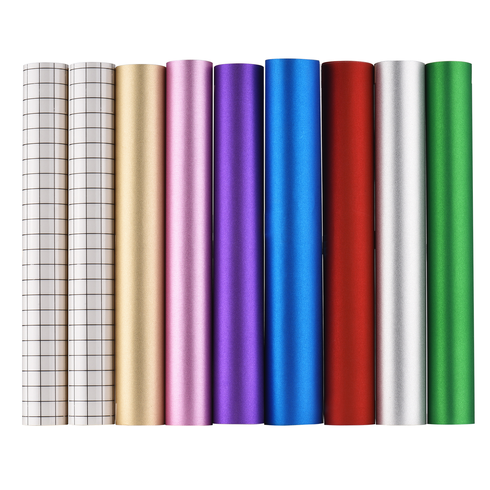 Vinilo adhesivo holográfico con purpurina para manualidades, 30,5 x 30,5 cm  / 12 x 12 pulgadas, 7 co Eccomum Película de vinilo